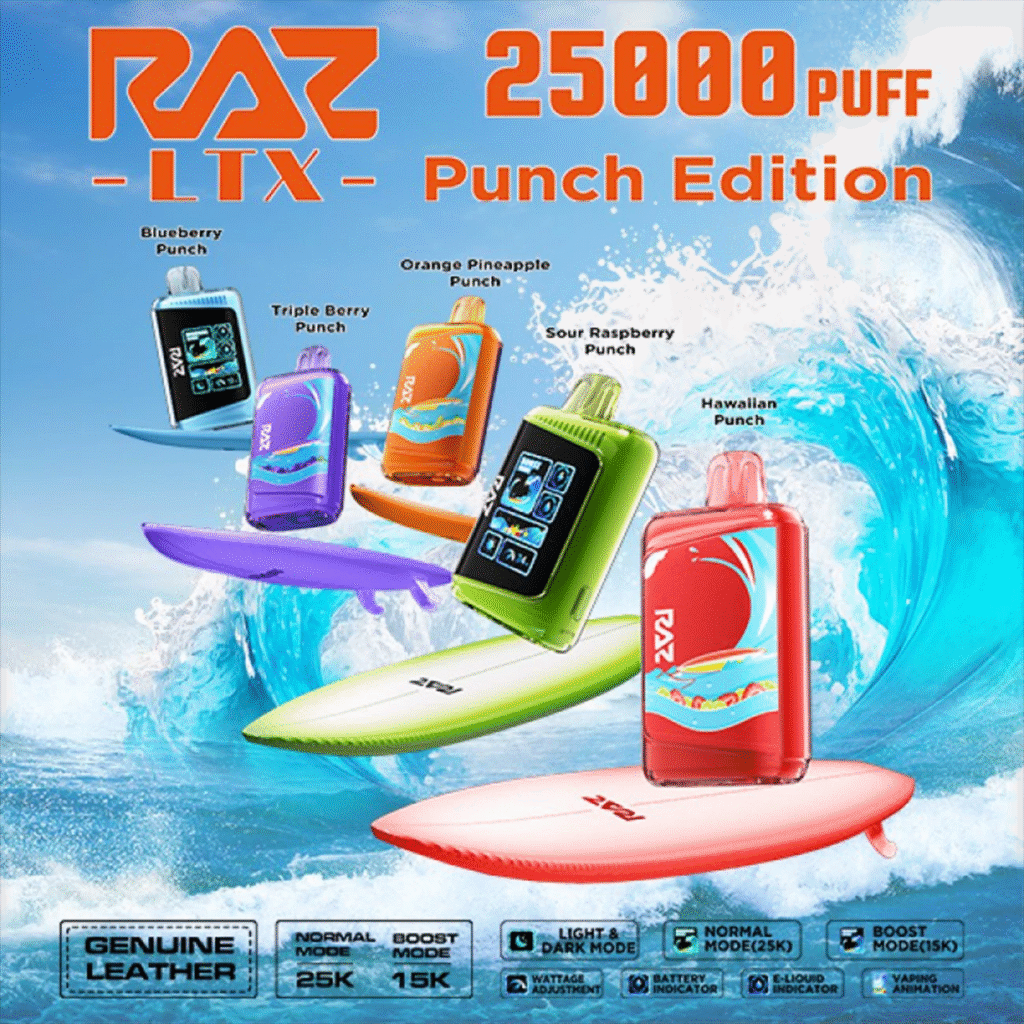 RAZ LTX 25K Punch Edition 5-Pack - Sams Smokes Vape Wholesale